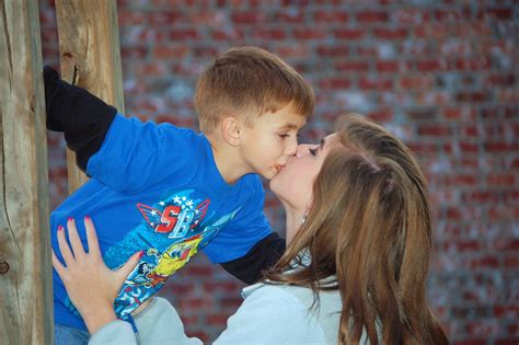 kissing brother and sister